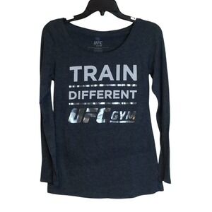 UFC Gym‎ Train Different Long Sleeve Graphic Tee Charcoal Grey Medium